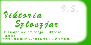 viktoria szloszjar business card